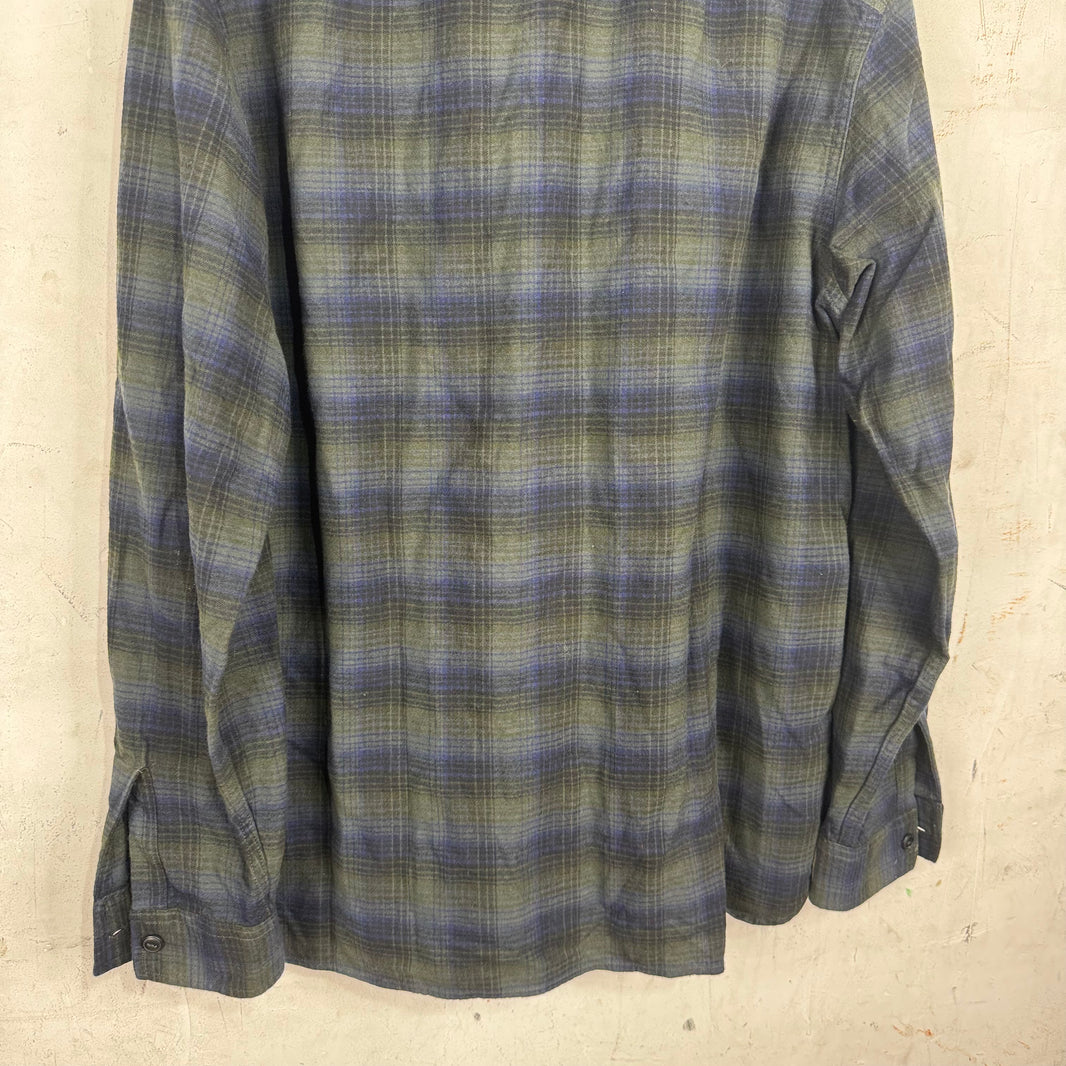 RRL Navy/Olive Heavy Flannel