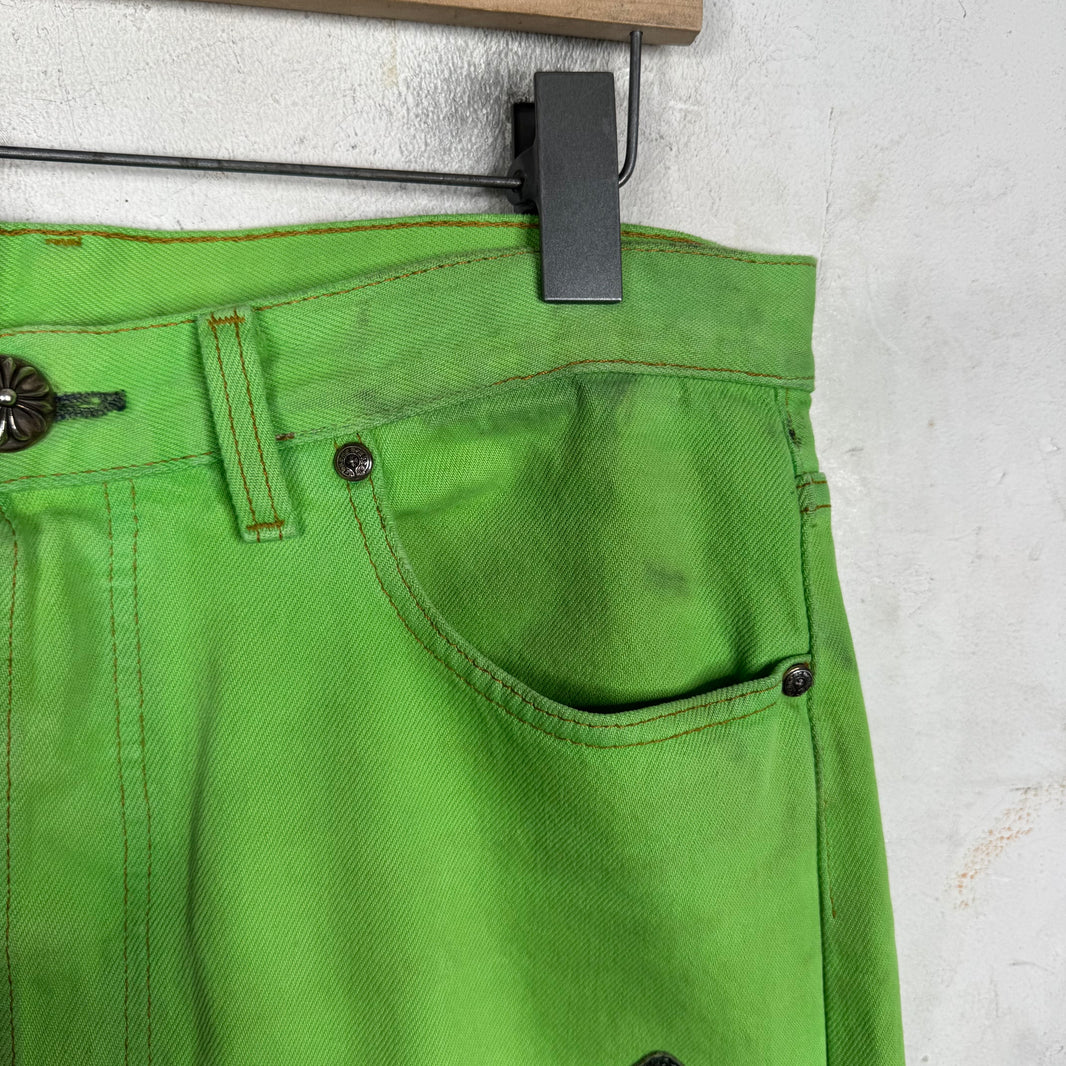 Chrome Hearts Levis Green Patch 501 Jeans