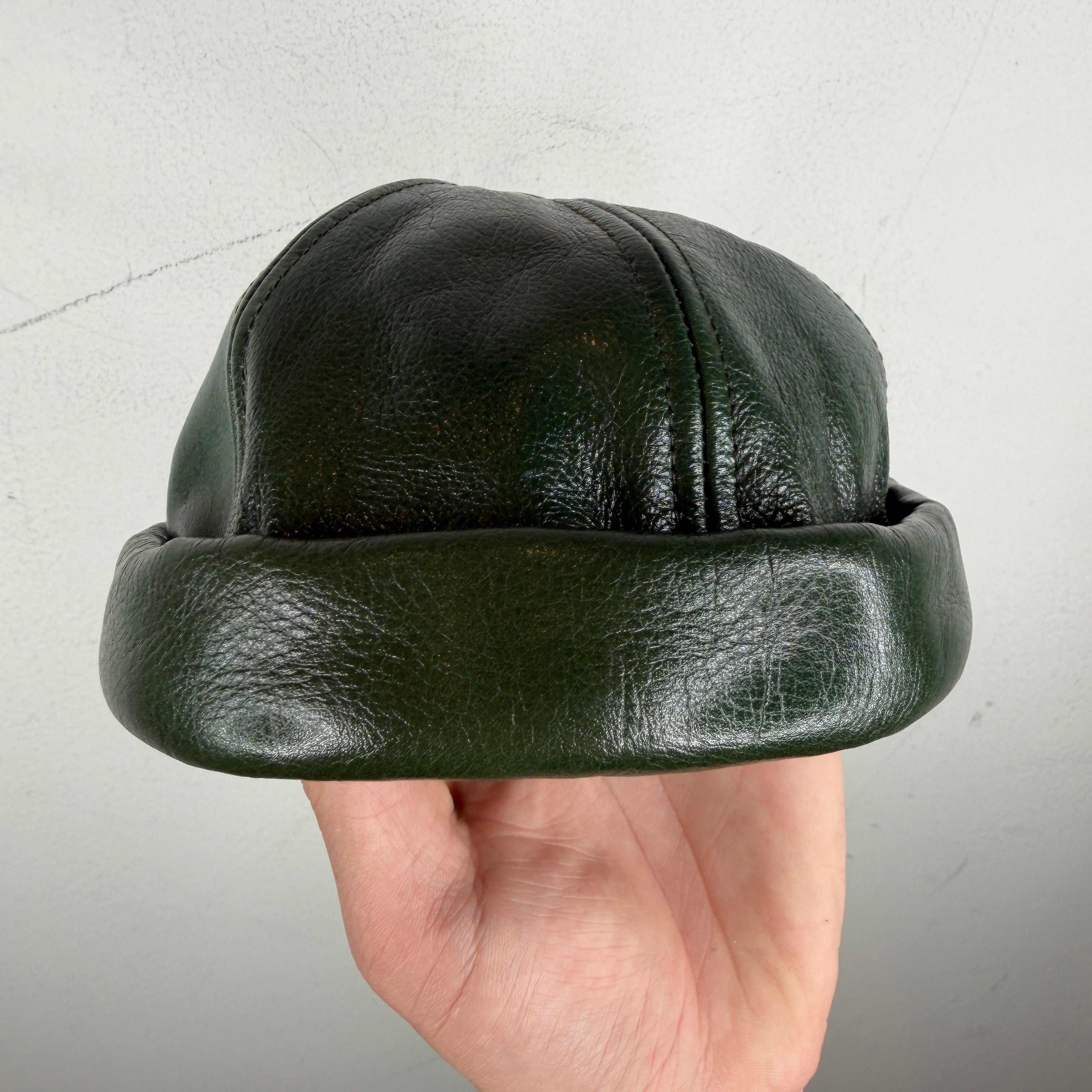 Junya Watanabe Beton Cire Leather Miki Cap – www.Lukes.store