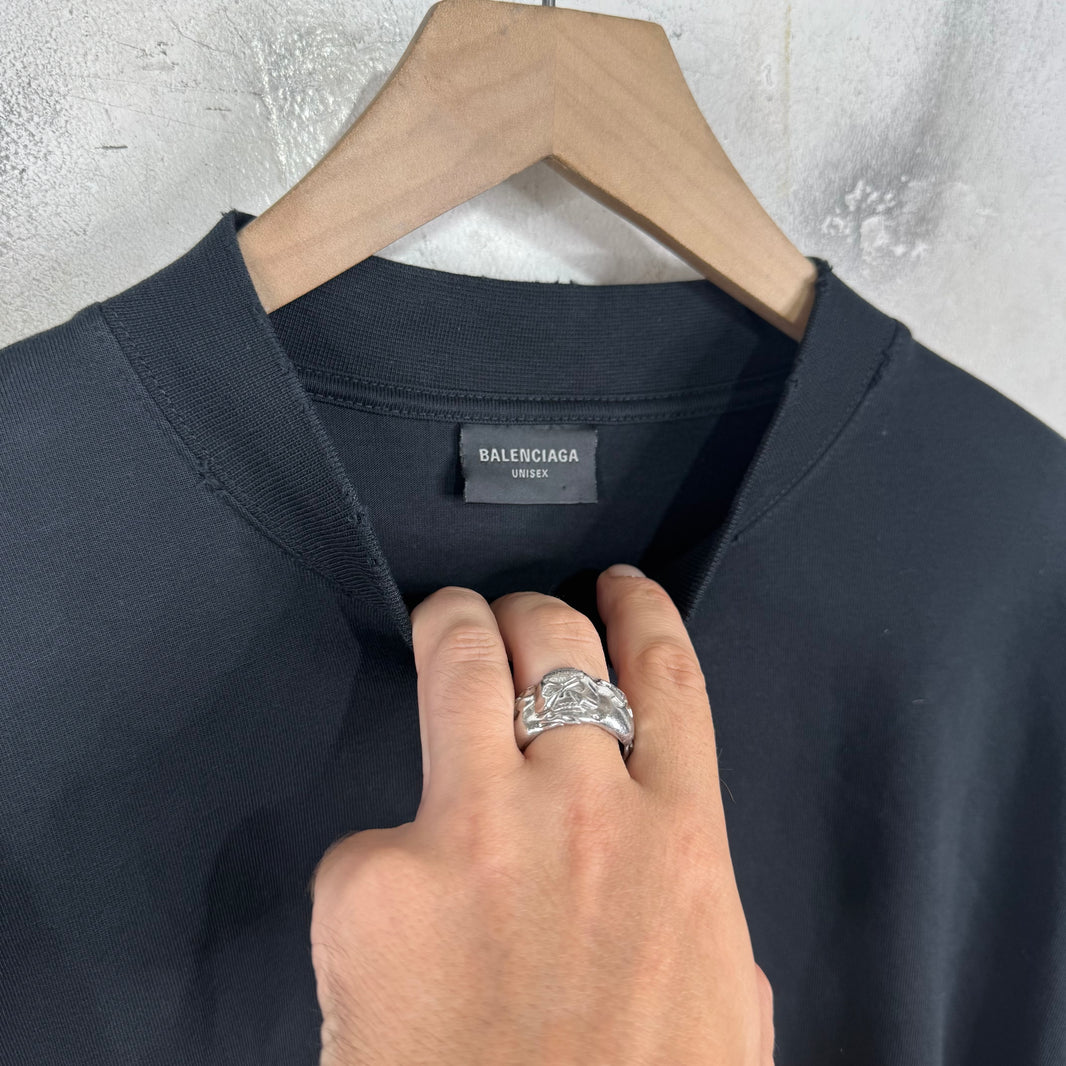 Balenciaga Sprayed Logo L/S T-Shirt