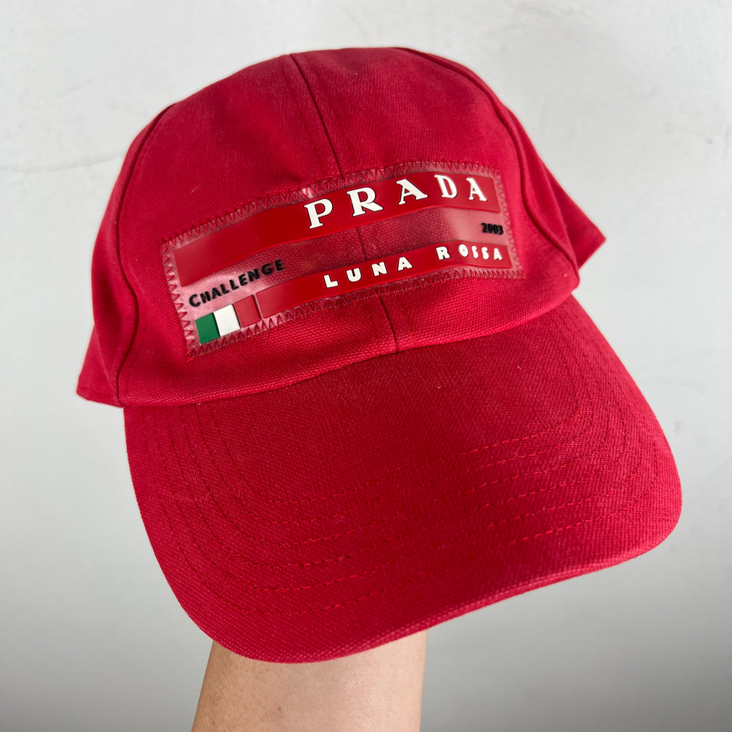Prada Red Luna Rossa Hat
