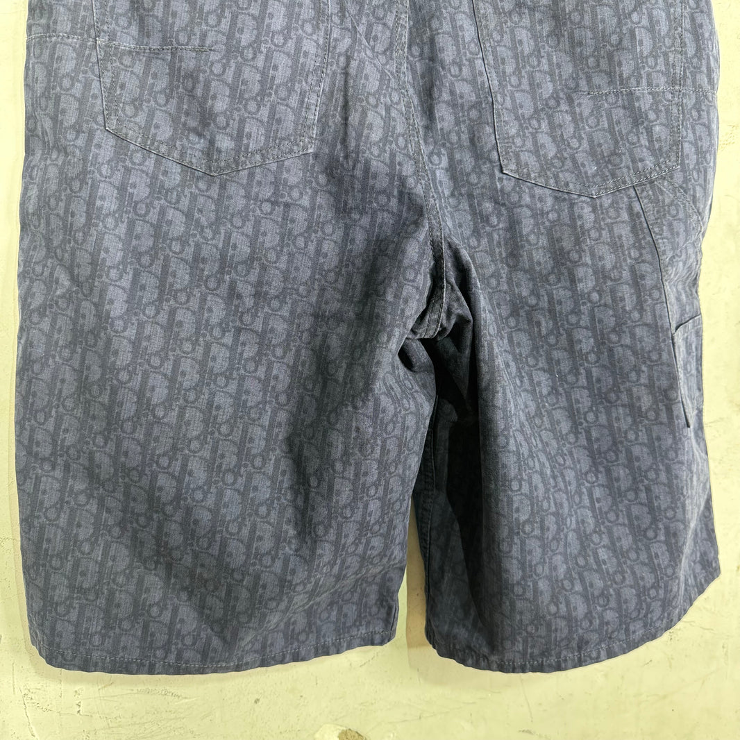 Dior Navy Oblique Double Knee Shorts