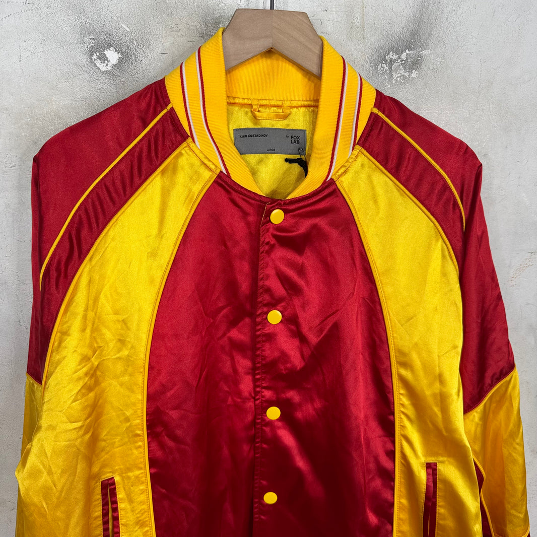 Kiko Kostadinov x Fox Satin Paneled Bomber