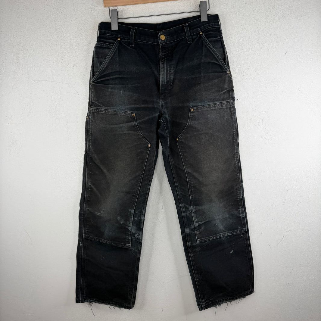 Vintage Smoked Carhartt Black Double Knee Pants