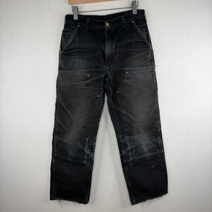 Vintage Smoked Carhartt Black Double Knee Pants