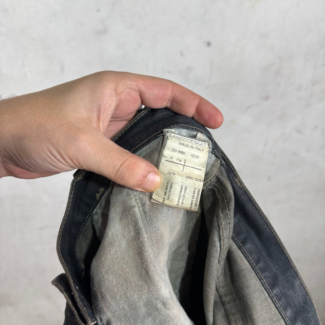 DRKSHDW Waxed Distressed Berlin Cut Jeans