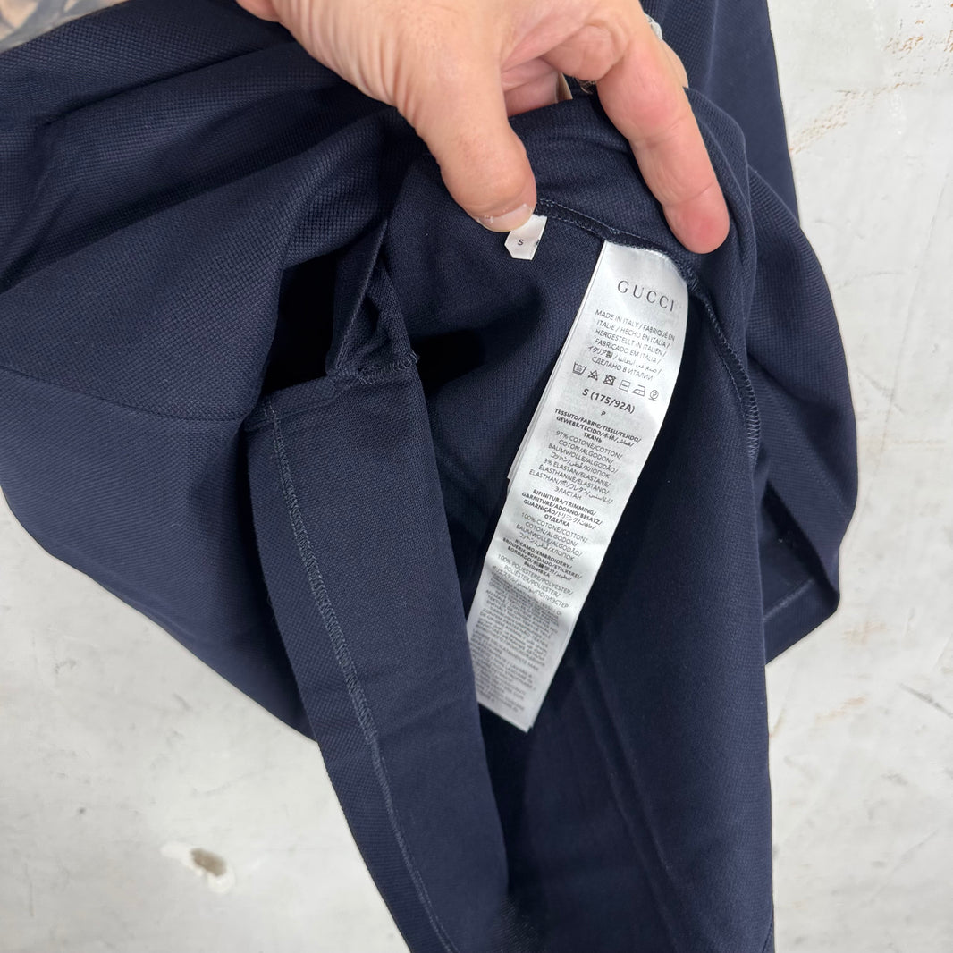 Gucci Snake Interlock Navy Polo