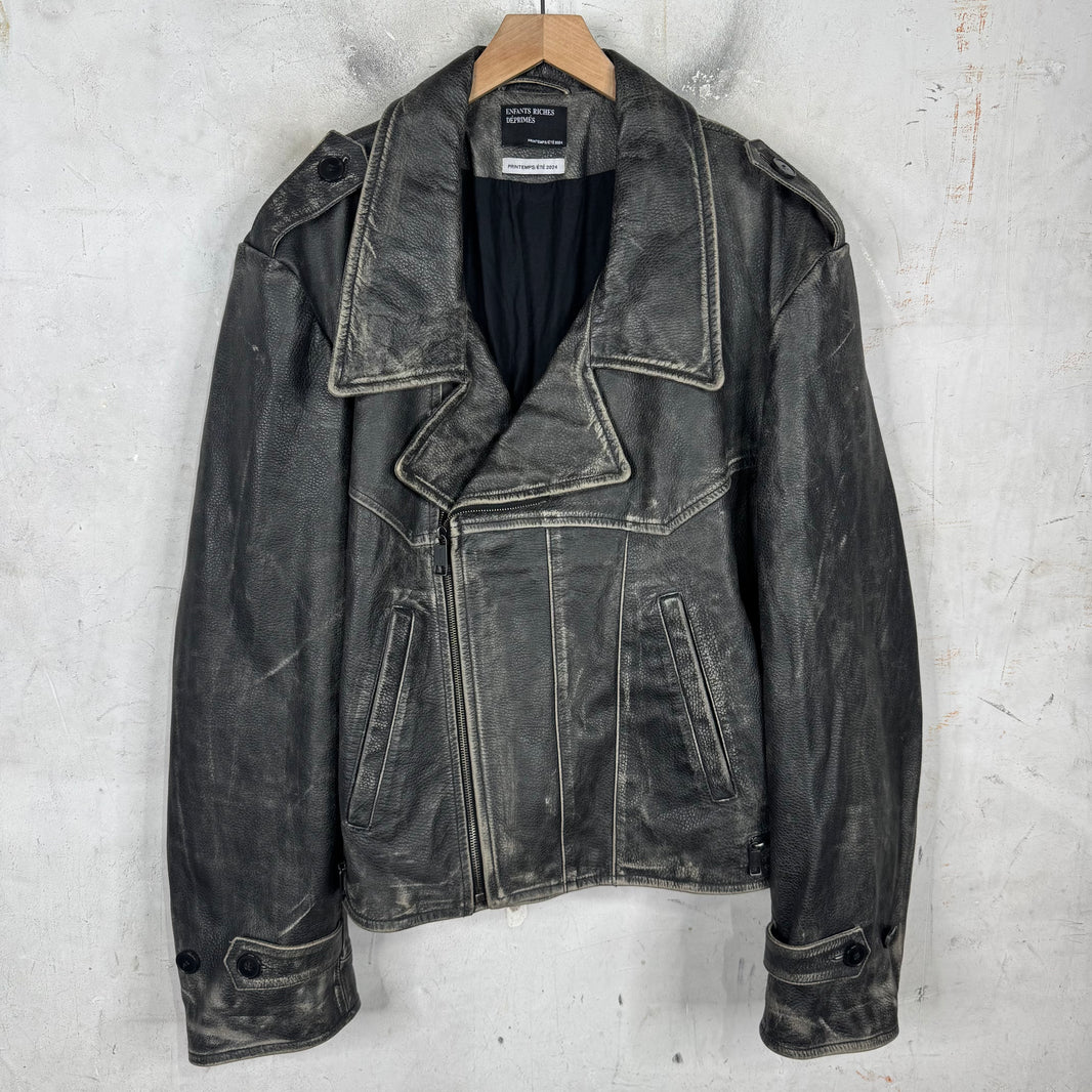 ERD Tabac Rat Leather Perfecto Jacket