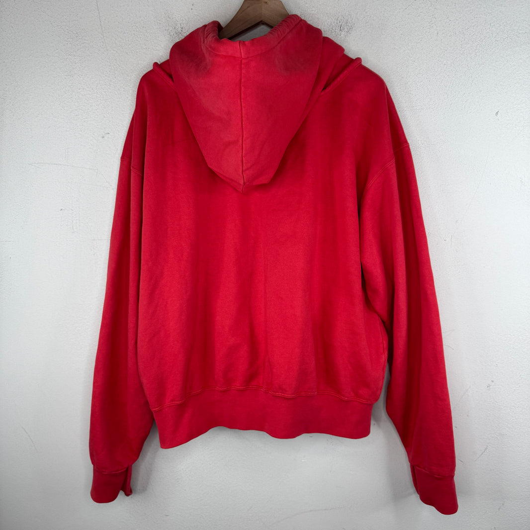 Jacquemus Red Wavy Logo Hoodie