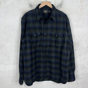 RRL Navy/Olive Heavy Flannel