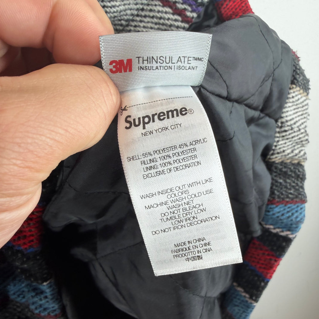 Supreme Woven Stripe Zip-Up Hoodie