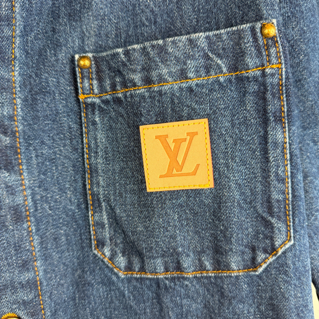 Louis Vuitton Sample Denim Button-Up Shirt