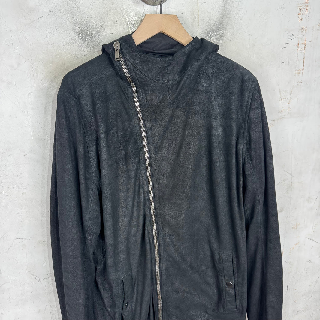 Rick Owens Blistered Leather Scuba Jacket