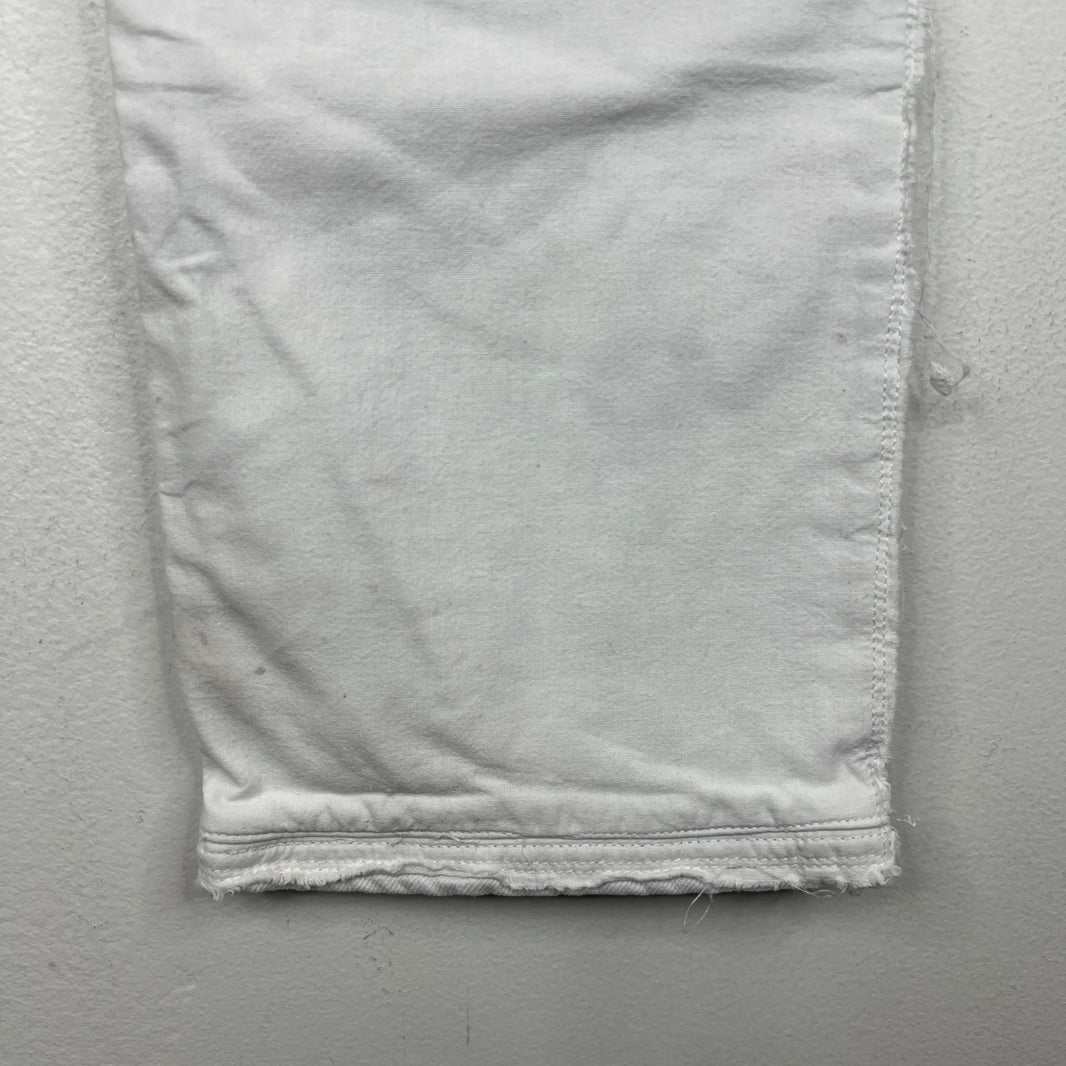 Margiela White Distressed Inside Out Jeans