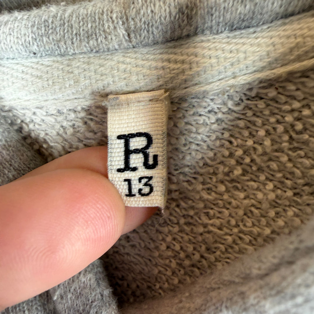 R13 Brooklyn Distressed Sleeveless Hoodie
