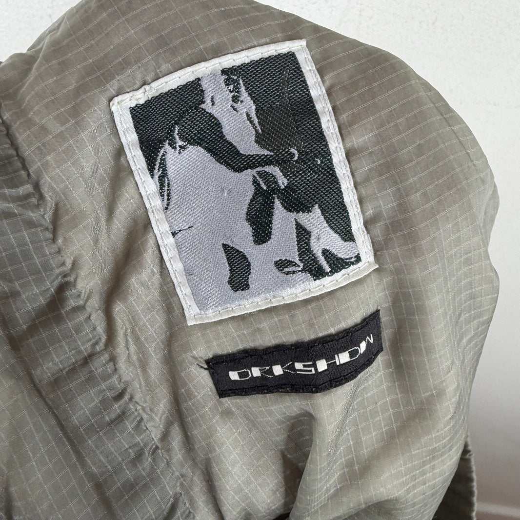 DRKSHDW Grey Long Drawstring Nylon Pants