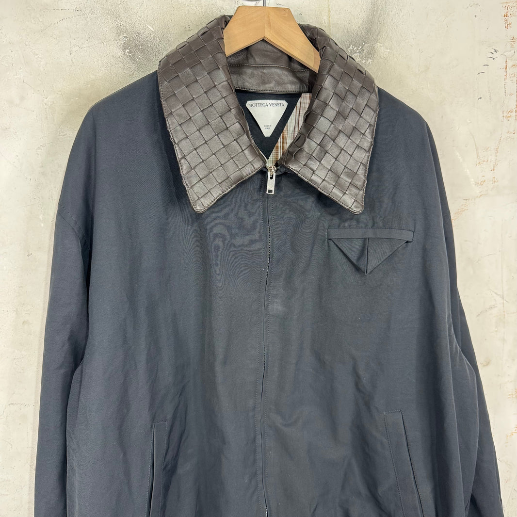 Bottega Veneta Collared Intrecciato Nylon Work Jacket