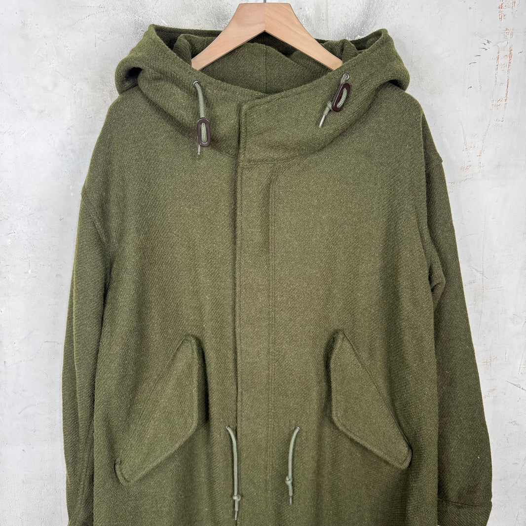 Beams x JCrew Wool Tweed Fishtail Parka