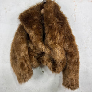 Entire Studios Faux Fur Hunch Cropped Jacket