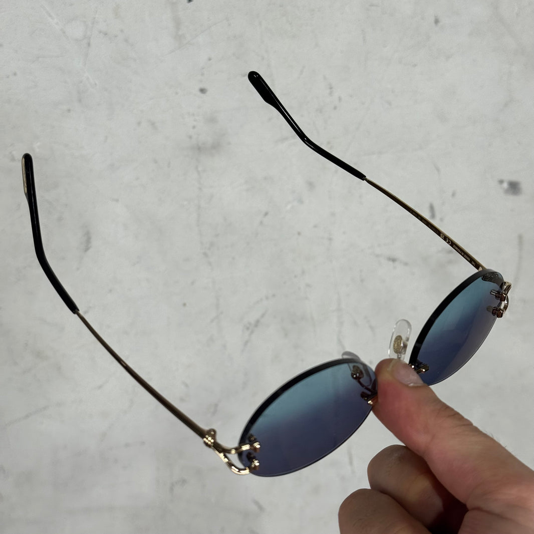 Cartier CT0551S Gold Wire Oval Sunglasses