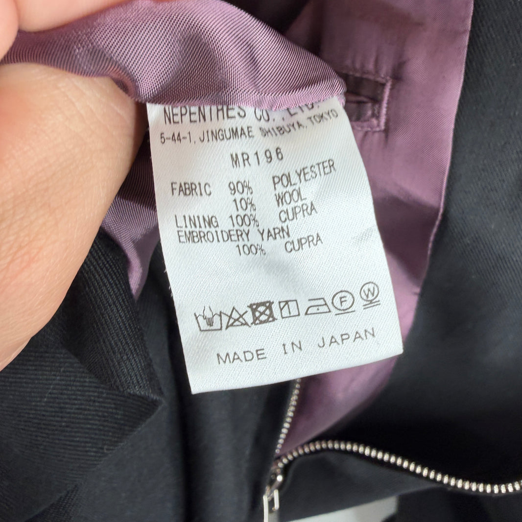 Needles Chainstitch Logo Black Zip Jacket