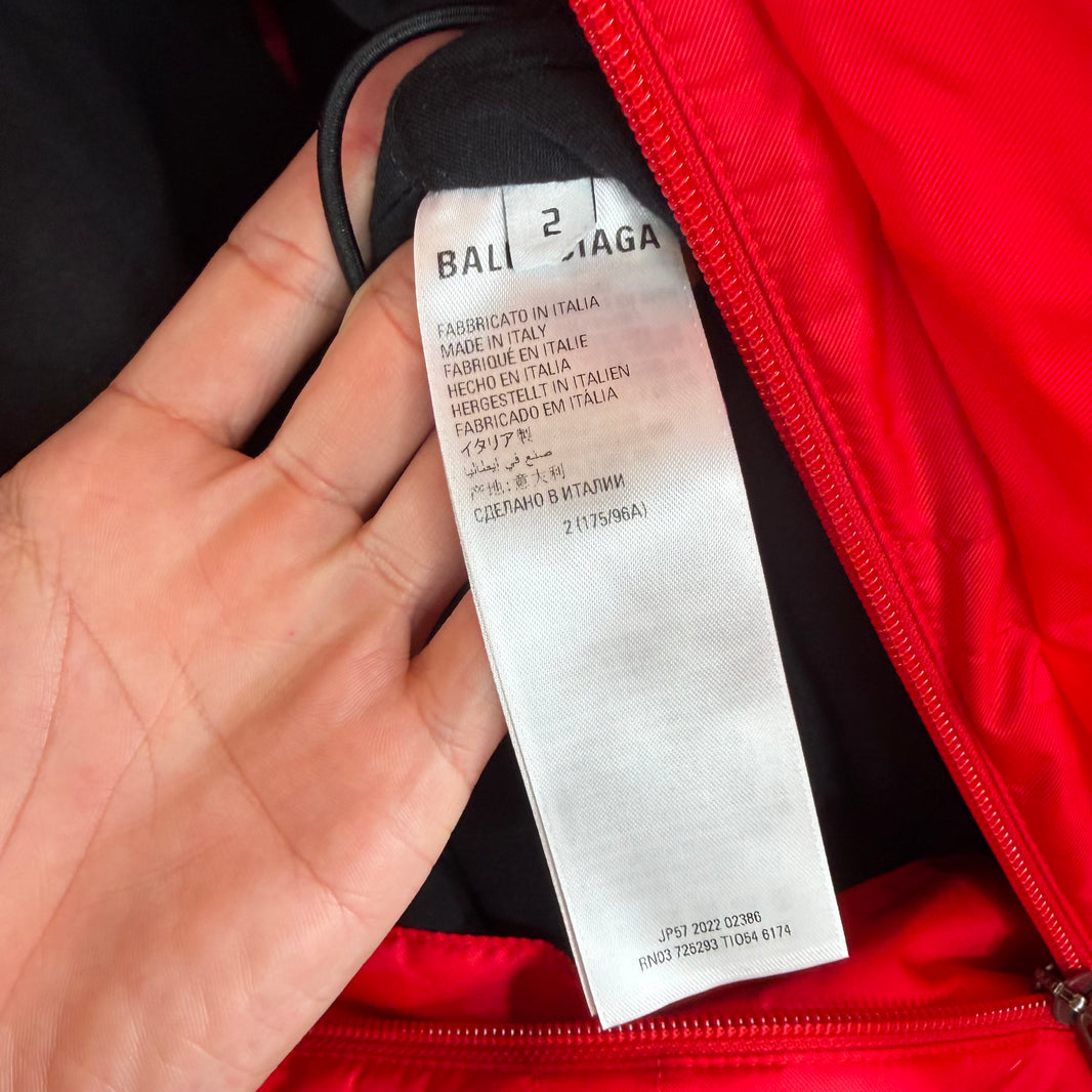 Balenciaga Adidas Red Puffer Parka
