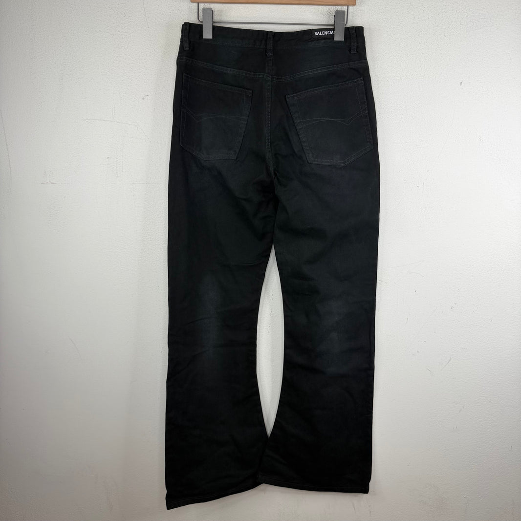 Balenciaga Small Fit Flared Black Jeans