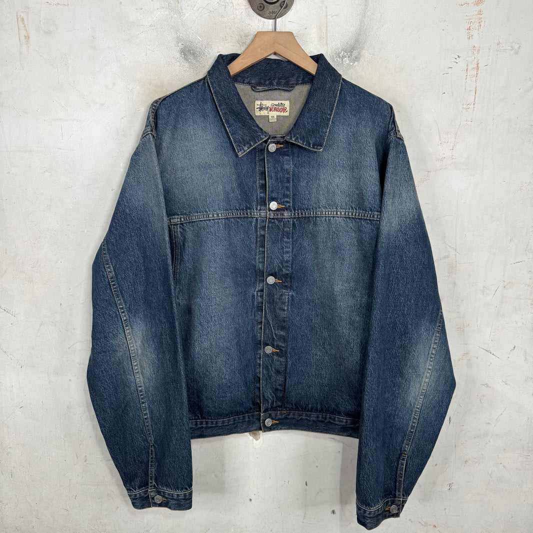 Stussy Medium Wash Denim Trucker Jacket