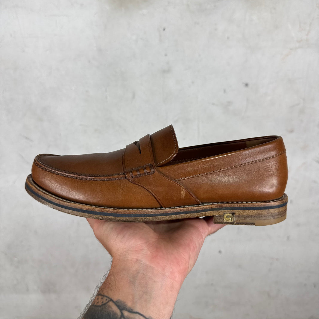 Louis Vuitton Brown Leather Penny Loafers