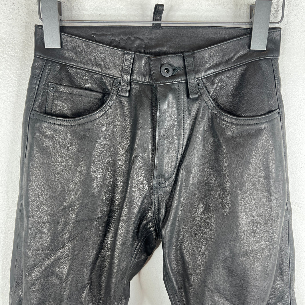 Endless Denim Black/White Leather Pants