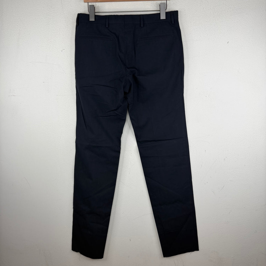 Dries Van Noten Pleated Navy Trousers