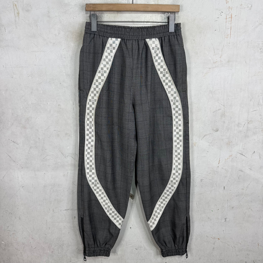 Louis Vuitton Tartan Leather Paneled Damier Pants