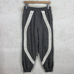 Louis Vuitton Tartan Leather Paneled Damier Pants