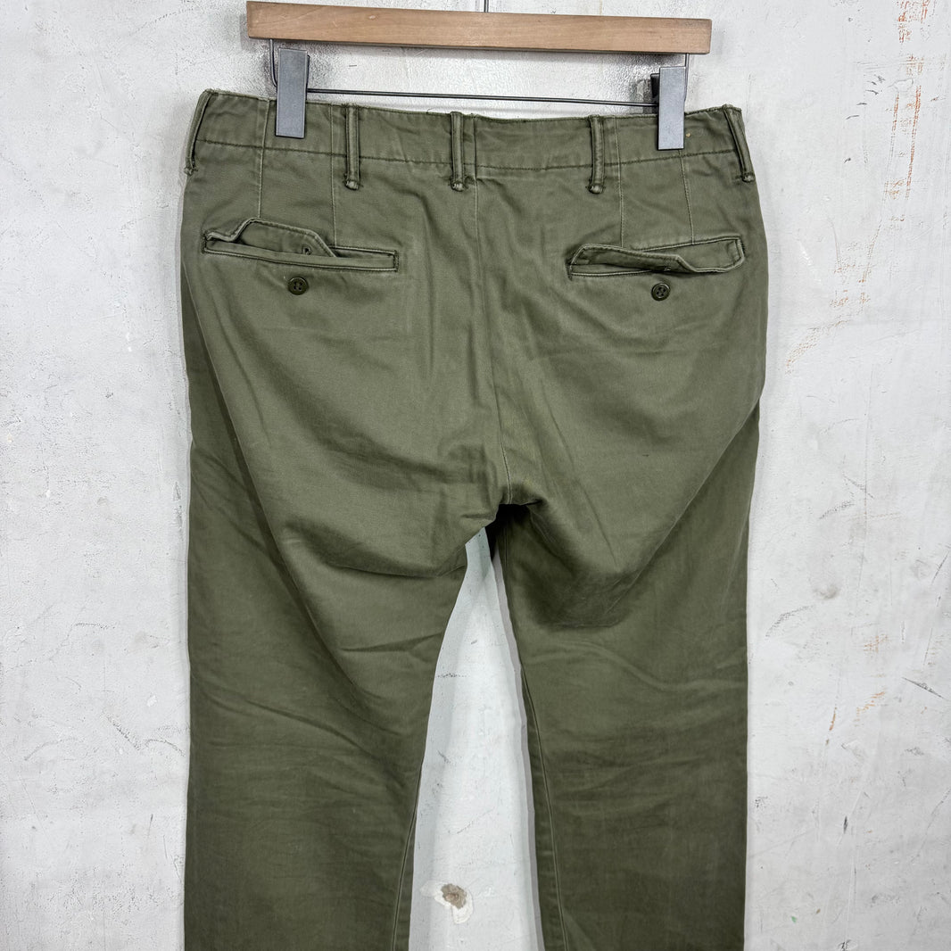 RRL Olive Military Chinos