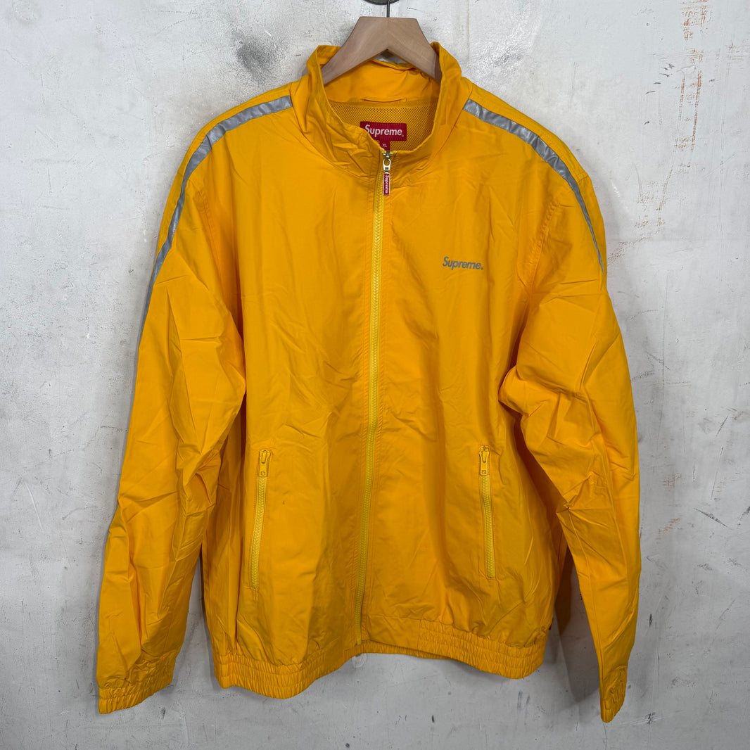 Supreme Yellow Reflective Logo Windbreaker