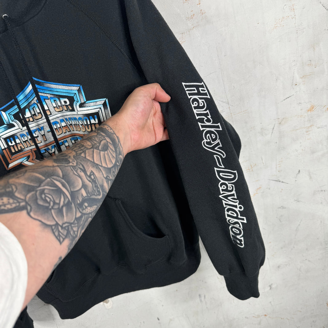 Vintage Harley Davidson 3D Shield Hoodie