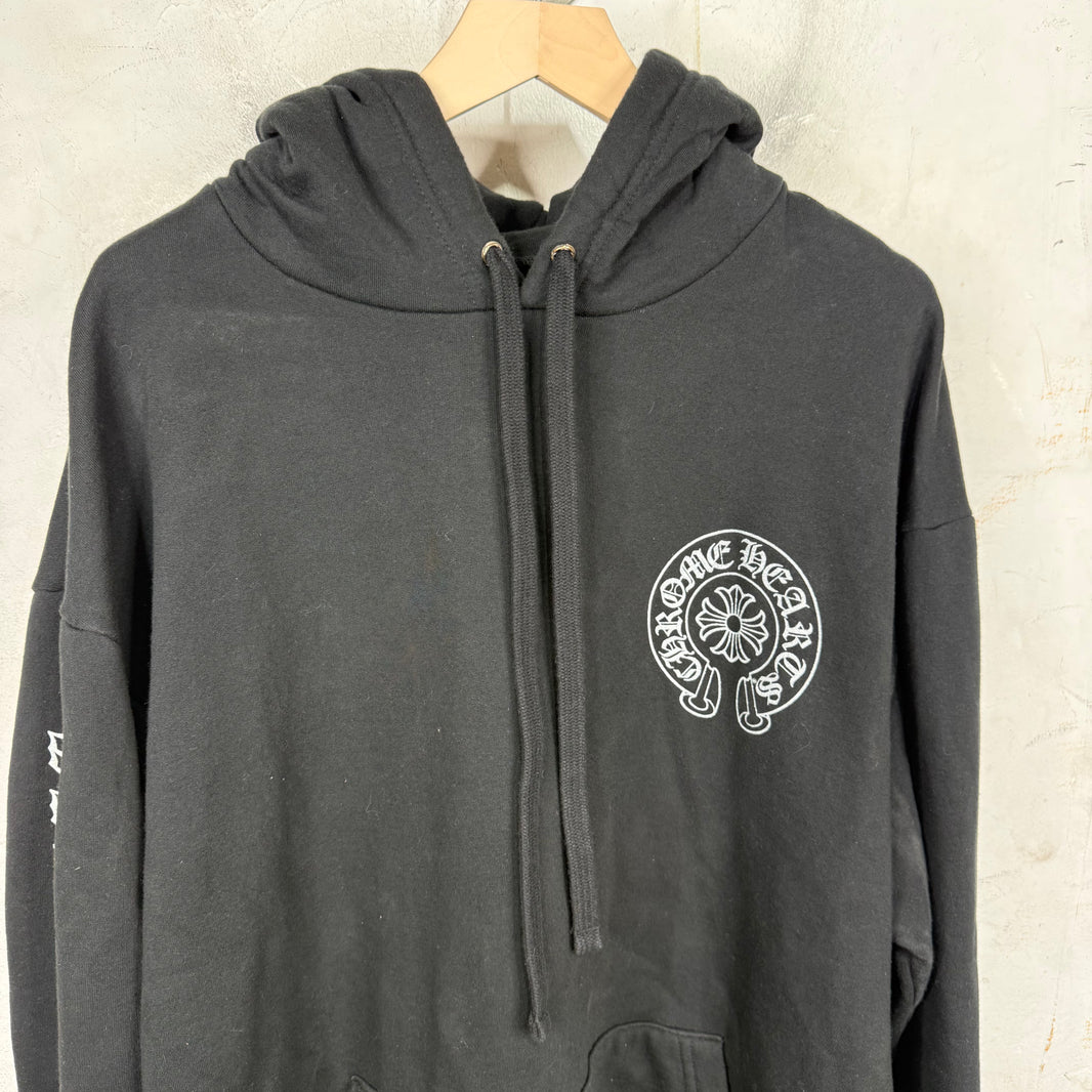 Chrome Hearts Silver Glitter Horseshoe Hoodie
