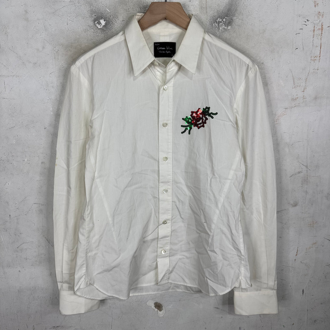 Number Nine Sequined Rose Shirt