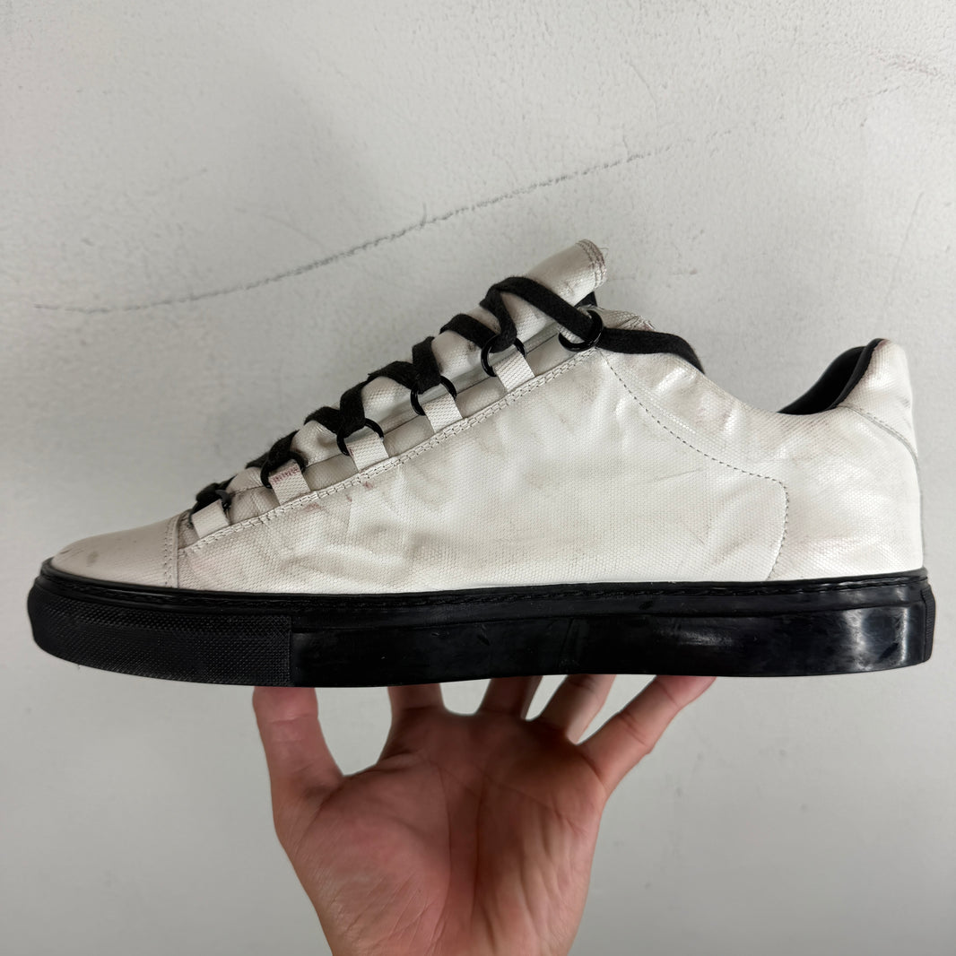 Balenciaga White Lowtop Arena Sneakers