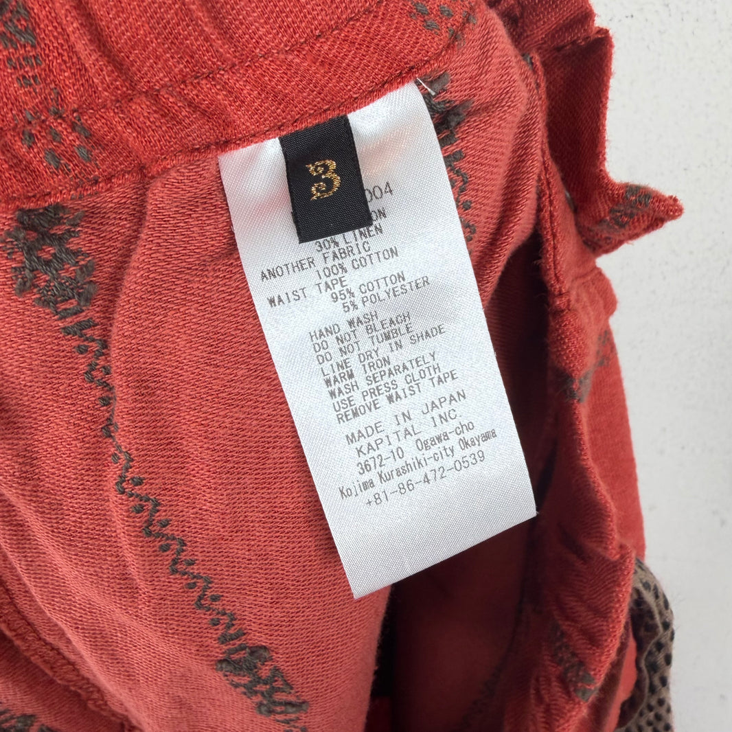 Kapital Orange Striped Easy Pants