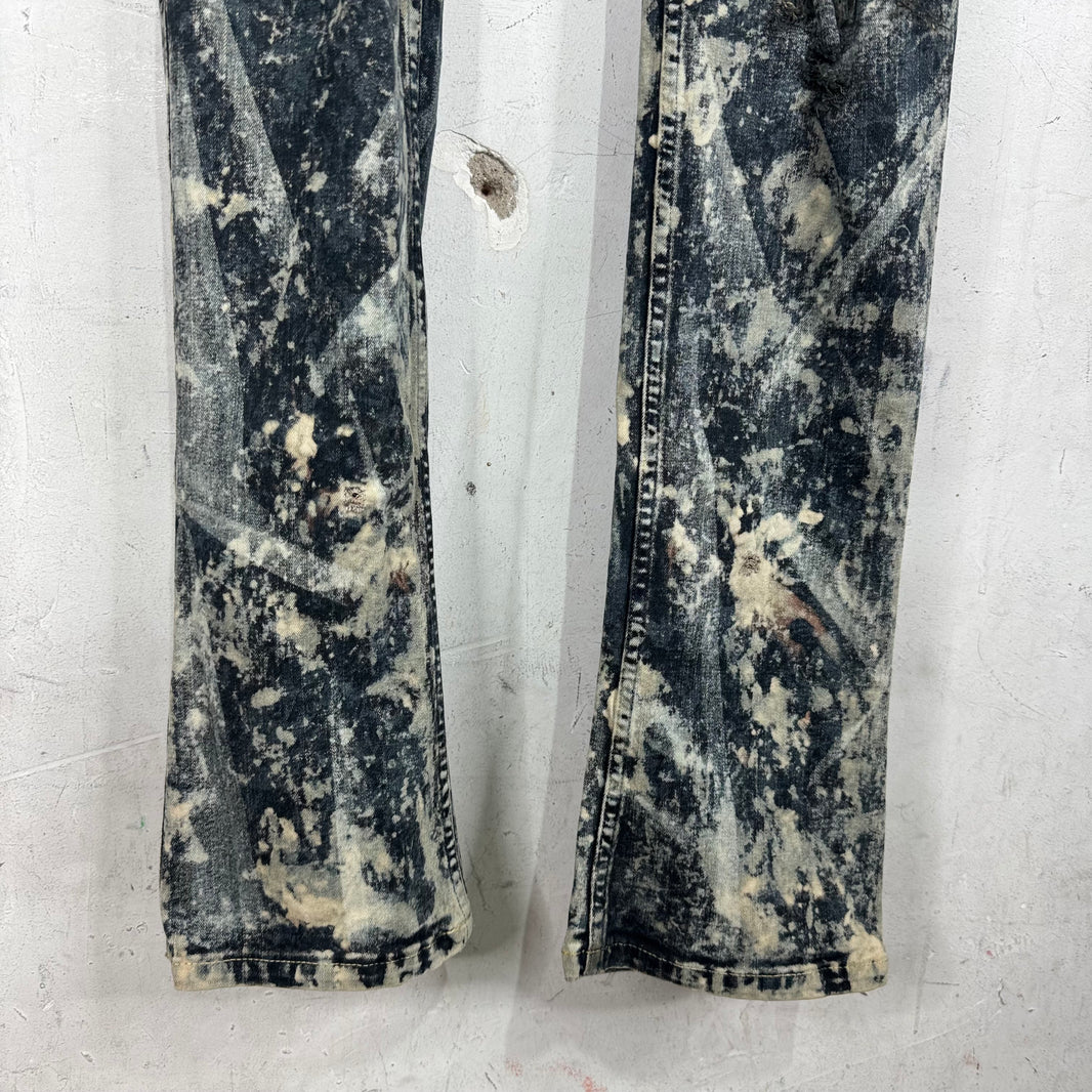 LGB Wolf Skull Bleached Skinny Jeans