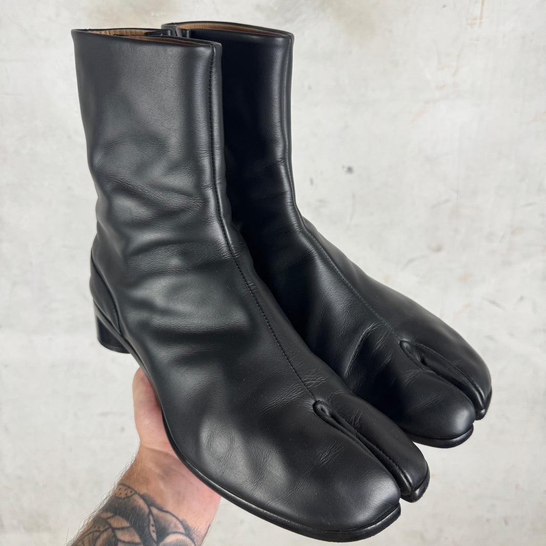 Margiela Leather Tabi Heeled Boots