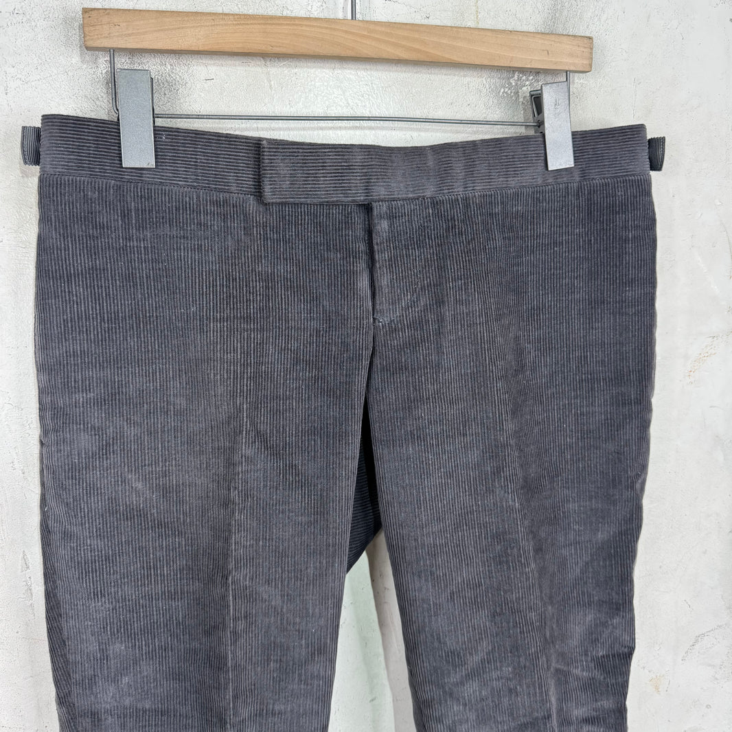 Thom Browne Dark Grey Corduroy Trousers
