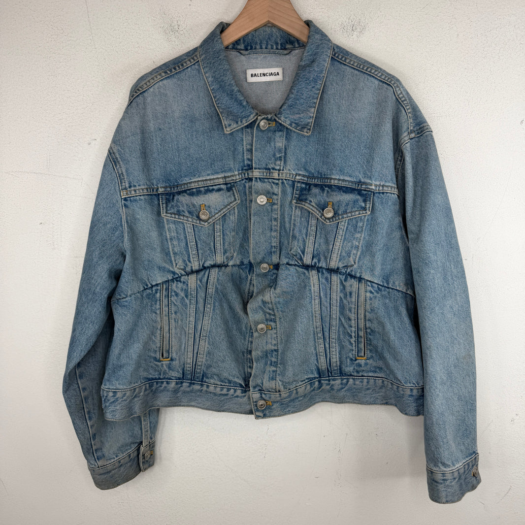 Balenciaga Blue Denim Swing Jacket