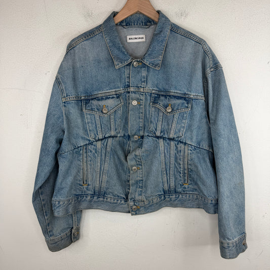 Balenciaga Blue Denim Swing Jacket