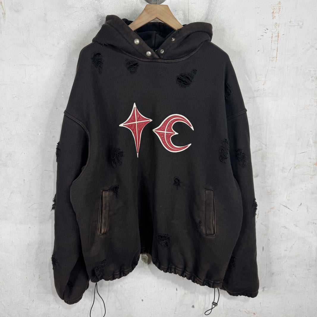 Thug Club Distressed Faded Logo Hoodie
