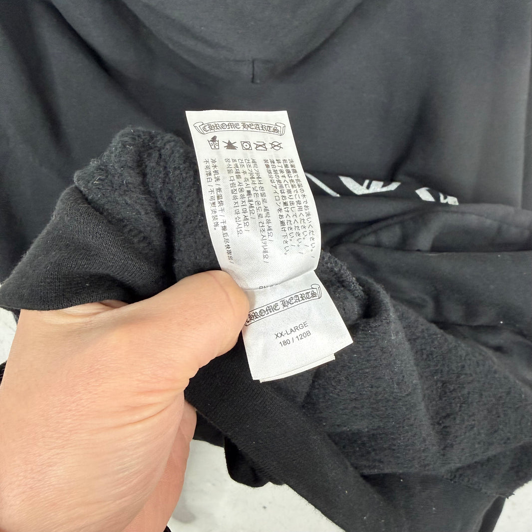 Chrome Hearts Silver Glitter Horseshoe Hoodie