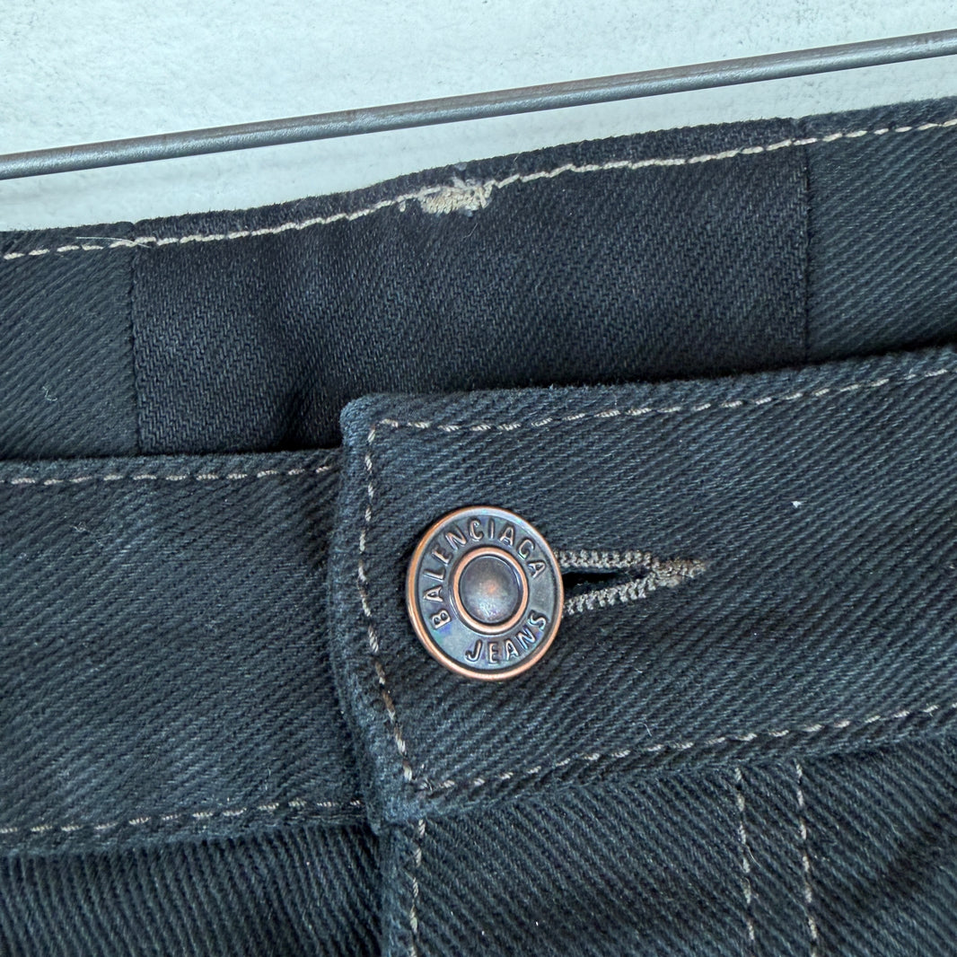 Balenciaga Adidas Black Distressed Shorts