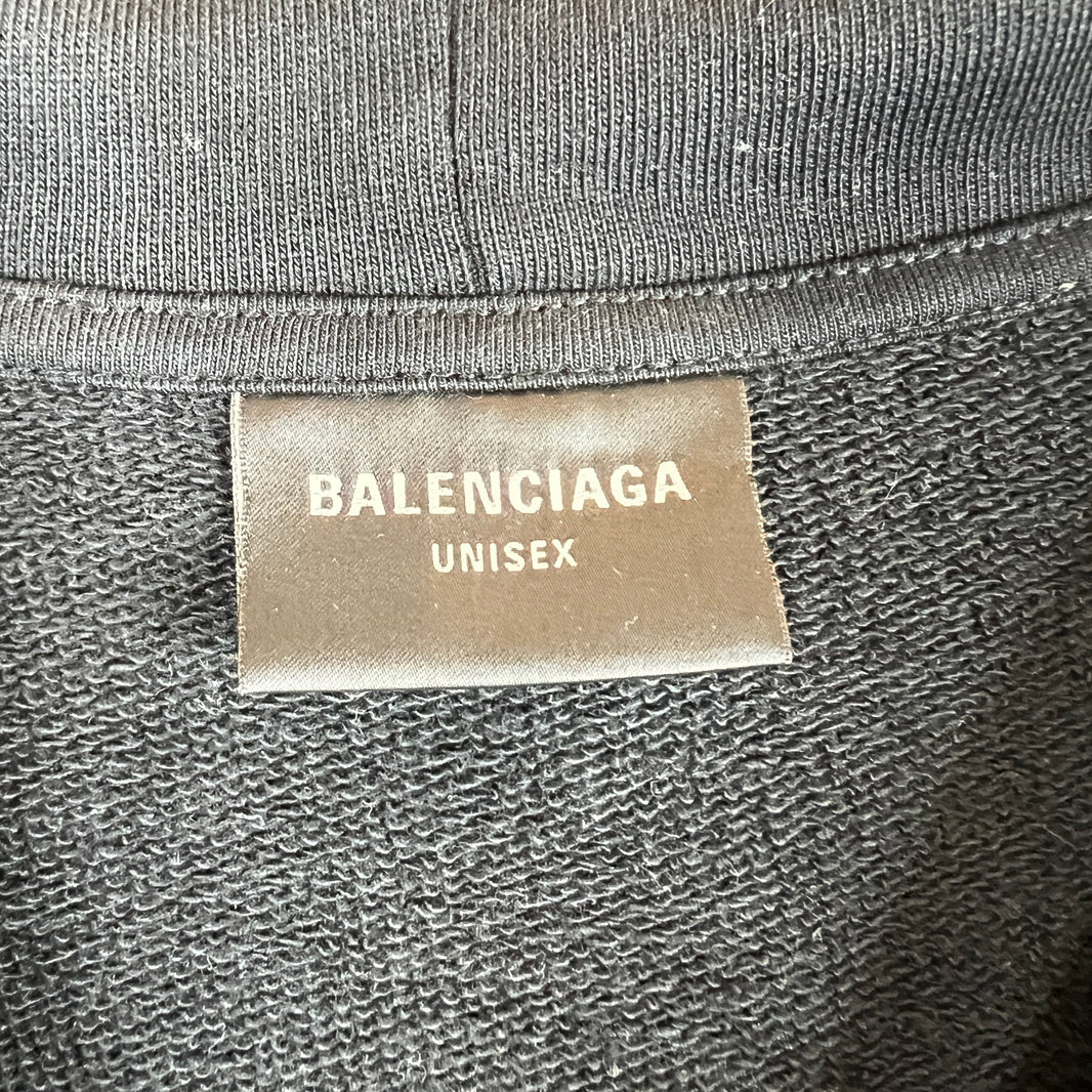 Balenciaga 3B Heavy Metal Logo Zip Hoodie