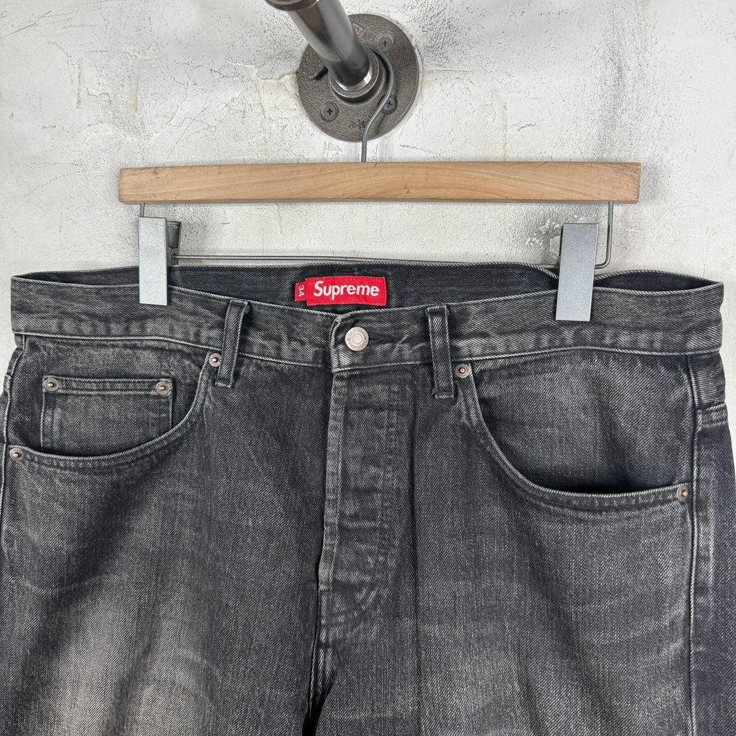 Supreme Washed Black Selvedge Jeans